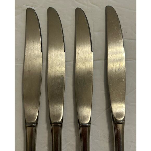 Vtg Oneida Maestro St Leger Aberdeen Stainless Flatware Dinner Knives Set Of 4 - Picture 4 of 7